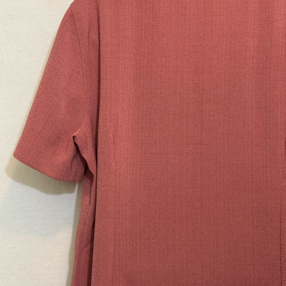 A-82 Alfred Dunner PLUS SIZE 14 Pink Short‎ Sleeve Button Down Blouse - Picture 13 of 16